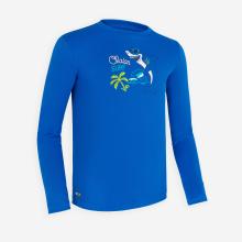 UV-Shirt langarm Kinder UV-Schutz 50+  Print blau