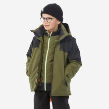 Skijacke Kinder 8–14 Jahre warm wasserdicht - 900 khaki