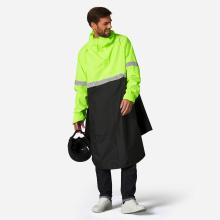 Fahrrad Regenponcho City 560 Sichtbarkeit Tag und Nacht schwarz/neongelb