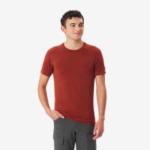 Merinoshirt Herren kurzarm Trekking - Merino Seamless braun