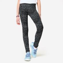 Leggings Kinder Baumwolle - schwarz bedruckt