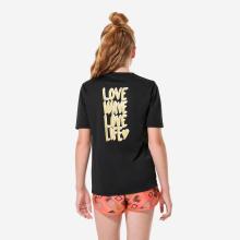 UV-Shirt kurzarm Surfen Kinder 100 Love schwarz