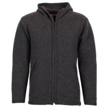 Albmerino - Walk Kapuzen Jacke - Wolljacke Gr S grau/schwarz