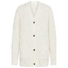 KnowledgeCotton Apparel - Cotton Diamond Cardigan Knit - Wolljacke Gr S weiß