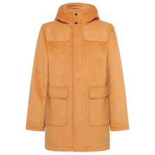 KnowledgeCotton Apparel - Felted Wool Duffle Coat - Wolljacke Gr S orange