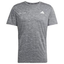 adidas - Own The Run Melange T-Shirt - Laufshirt Gr S grau