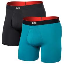 Saxx - Multi-Sport Mesh Boxer Brief Fly 2-Pack - Kunstfaserunterwäsche Gr XXL türkis