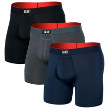 Saxx - Multi-Sport Mesh Boxer Brief Fly 3-Pack - Kunstfaserunterwäsche Gr S blau