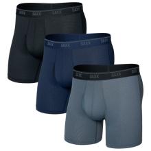 Saxx - Quest Quick-Dry Mesh Boxer Brief Fly 3-Pack - Kunstfaserunterwäsche Gr XXL blau
