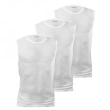 GripGrab - Ultralight Sleeveless Mesh Baselayer 3-Pack - Funktionsshirt Gr S grau/weiß