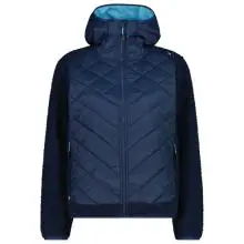 CMP - Women's Jacket Hybrid Fix Hood - Fleecejacke Gr 34 blau