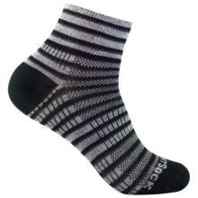 Wrightsock - Coolmesh II Quarter - Wandersocken Gr 34-37 grau/schwarz