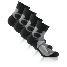 Rohner - Basic Trekking Quarter 2er Pack - Wandersocken Gr 39-42 schwarz/grau