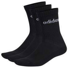adidas - Cushioned Linear Crew 3-Pack - Multifunktionssocken Gr 34-36 schwarz