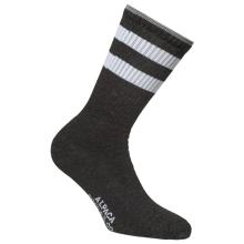 Alpacasocks&Co - Merino Casual Stripes - Multifunktionssocken Gr 36-39 schwarz