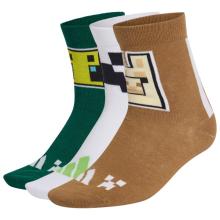 adidas - Kid's Minecraft 3-Pack - Multifunktionssocken Gr 22-24 braun