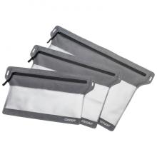 Cocoon - Zippered Flat Document Bags - Wertsachenbeutel Gr M - 27 x 22 cm grau/schwarz