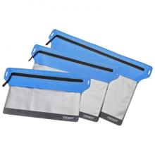 Cocoon - Zippered Flat Document Bags - Wertsachenbeutel Gr S - 23 x 18,5 cm grau/blau