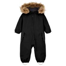 Color Kids - Baby's Coverall with Fake Fur - Overall Gr 74 schwarz