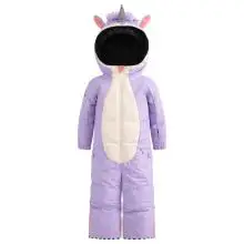 WeeDo - Kid's Unido Lila Einhorn Schneeanzug - Overall Gr XS lila