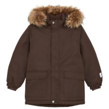 Minymo - Kid's Snow Jacket with Fur - Winterjacke Gr 92 braun