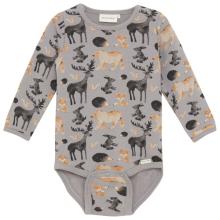 Minymo - Kid's Body L/S AOP Sweat - Alltagsunterwäsche Gr 56 grau