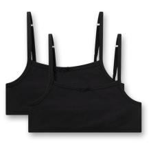 Sanetta - Kid's Doppelpack Bustier 349462 - Alltagsunterwäsche Gr 128 schwarz