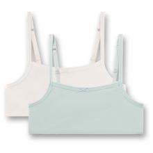 Sanetta - Kid's Doppelpack Bustier 349463 - Alltagsunterwäsche Gr 140 grau/weiß