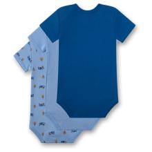 Sanetta - Kid's Set Body 1/2 324952 3-Pack - Alltagsunterwäsche Gr 74 blau