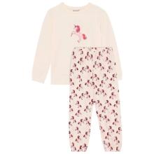 Minymo - Kid's Pyjamas L/S Set AOP 124271 - Alltagsunterwäsche Gr 92 weiß