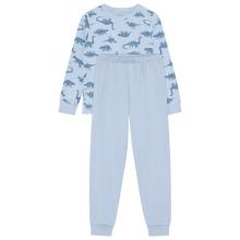 Minymo - Kid's Pyjamas L/S Set AOP 134258 - Alltagsunterwäsche Gr 92 blau