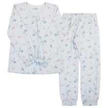 Joha - Girl's Pyjamas - Schlafanzug Gr 150 grau/weiß