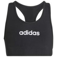 adidas - Kid's Linear Logo Bra Top - Sport-BH Gr 128 schwarz/grau