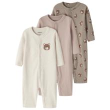 Name it - Kid's NBNNightsuit AOP 3-Pack - Alltagsunterwäsche Gr 50 beige