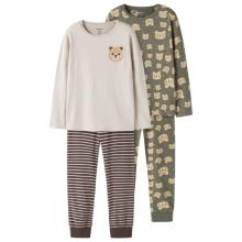 Name it - Kid's NMMNightset AOP 2-Pack - Alltagsunterwäsche Gr 98/104 grau