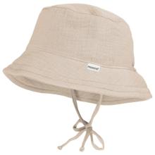 maximo - Kid's Mini Hut Band Musselin Futter - Hut Gr 45 cm beige