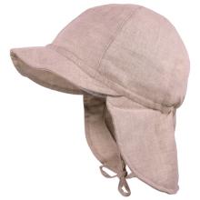 maximo - Baby Boy's Schildmütze Nackenschutz + Bindeband - Cap Gr 49 cm rosa