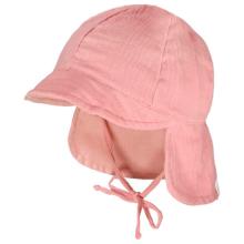 maximo - Baby's Schildmütze Band Musselinstoff Nackenschutz - Cap Gr 47 cm rosa