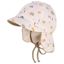 maximo - Baby's Schildmütze Band u. Nackenschutz Bedruckt - Cap Gr 47 cm weiß