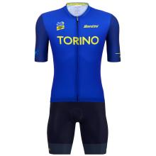 Set (Radtrikot + Radhose) TOUR DE FRANCE Torino 2024 Set (2 Teile), für Herren,