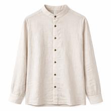 Mazine Herren Stand Collar Linen Hemd