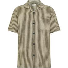 KnowledgeCotton Apparel Herren Linen-Mix Striped Hemd