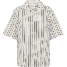 KnowledgeCotton Apparel Damen Seersucker Stripe Bluse