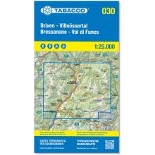 Tabacco Brixen - Villnössertal 030 Wanderkarte