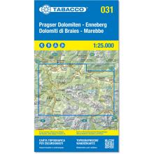 Tabacco Pragser Dolomiten - Enneberg 031 Wanderkarte