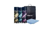 KENT Carepack 4 mit Silicone Belt Dressing,Microfasertuch, Drivetrain Cleaner, Spray Wax, KENT Tasche