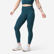 Leggings Damen Krafttraining nahtlos - petrol