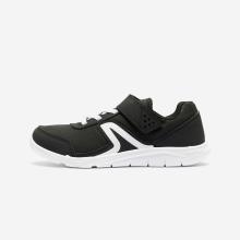 Fitnessschuhe Sneaker Kinder Klettverschluss - PW100 schwarz