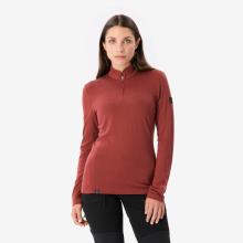 Merino Funktionsshirt Damen Zip  - Resist braun