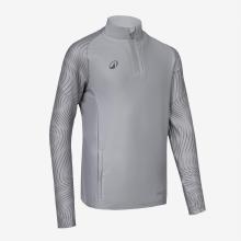Kinder Fußball Sweatshirt 1/2 Zip - Club Wavy hellgrau/dunkelgrau